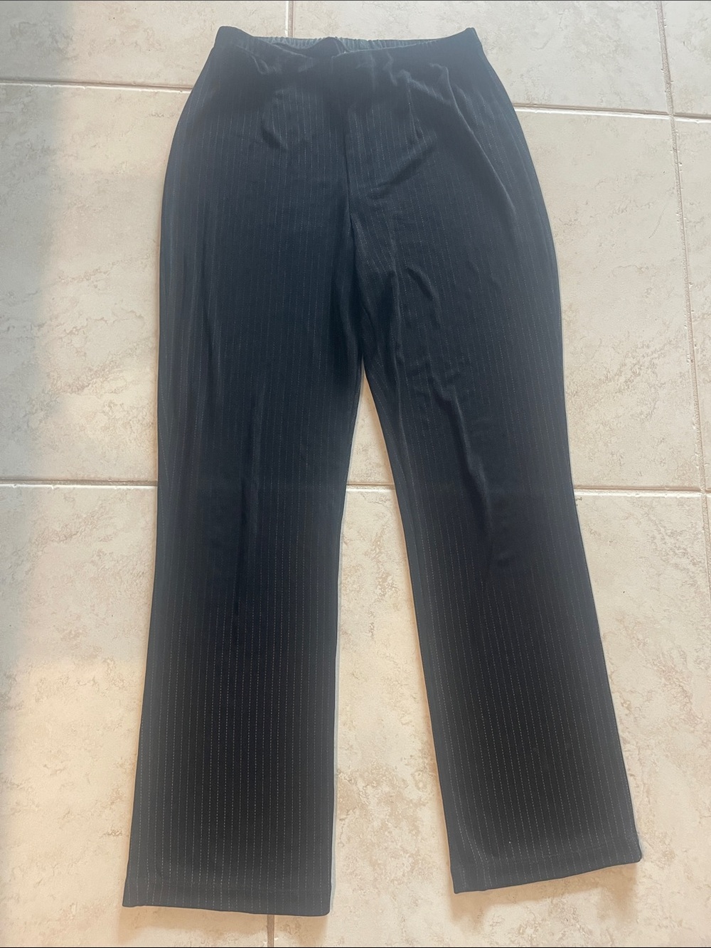 Chico's travelers Black Pinstripe  Pants S/M
